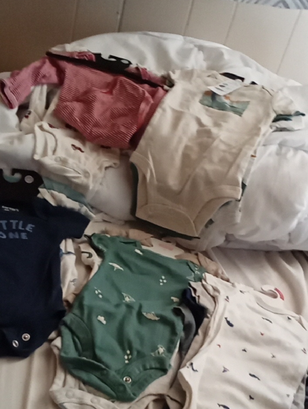 Kids One-Piece Bodysuit Pack - Green, Cream, Navy & Red Styles